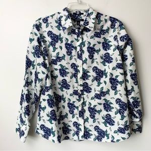 Lauren Ralph Lauren White Floral Button-Up Shirt